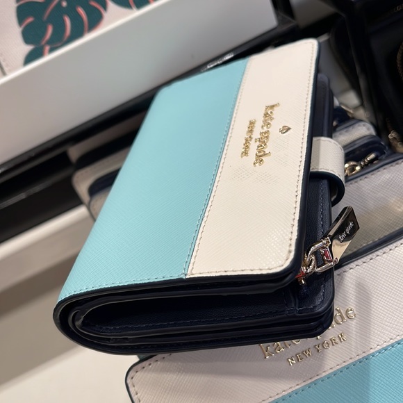 Kate Spade Staci Medium Compact Bifold Wallet Poolside Multi - Picture 2 of 16